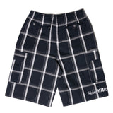 Unc plaid cargo shorts (navy)