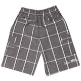 Unc plaid cargo shorts (grey)