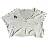 Vneck cropped shirt (only)