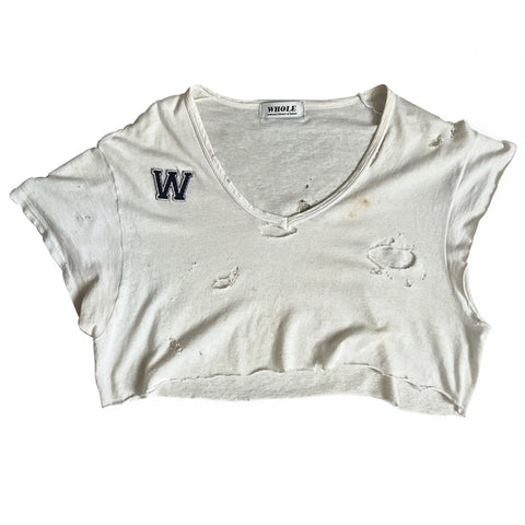Vneck cropped shirt (only)