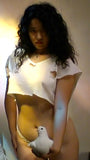 Vneck cropped shirt (only)