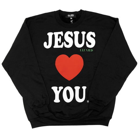 JESUS LIZARD LOVES YOU - black sweater