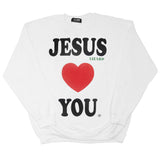 JESUS LIZARD LOVES YOU - white sweater